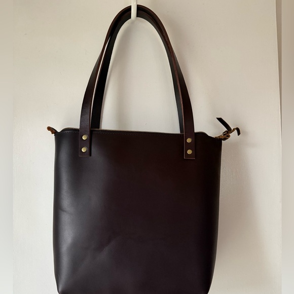 NWOT PLG Portland Leather Goods Small Tote Grizzly - Picture 4 of 6